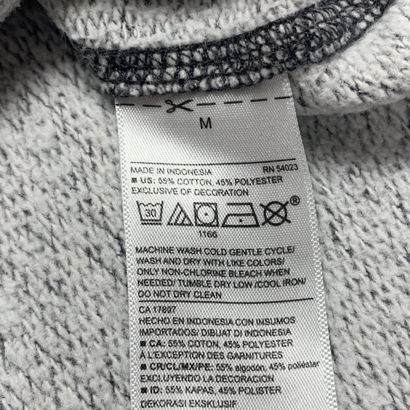 Old Navy Men's Medium Gray w Black Trim, Thick, Long Sleeve Shirt / Henley - Picture 8 of 11